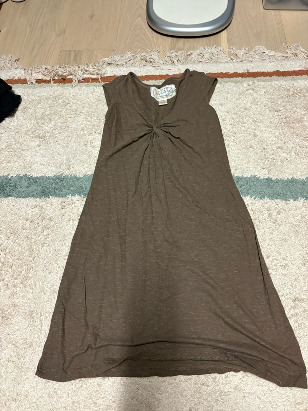 Women’s Brown Twist-Front Casual Dress